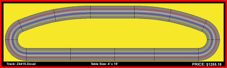 MaxTrax Scale Racing 4 Lane Ovals Tracks